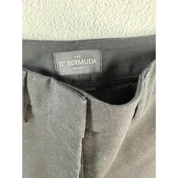 WHBM Shorts Womens 6 Black The 11" Bermuda Cotton Blend Stretch Mid Rise - Picture 6 of 9